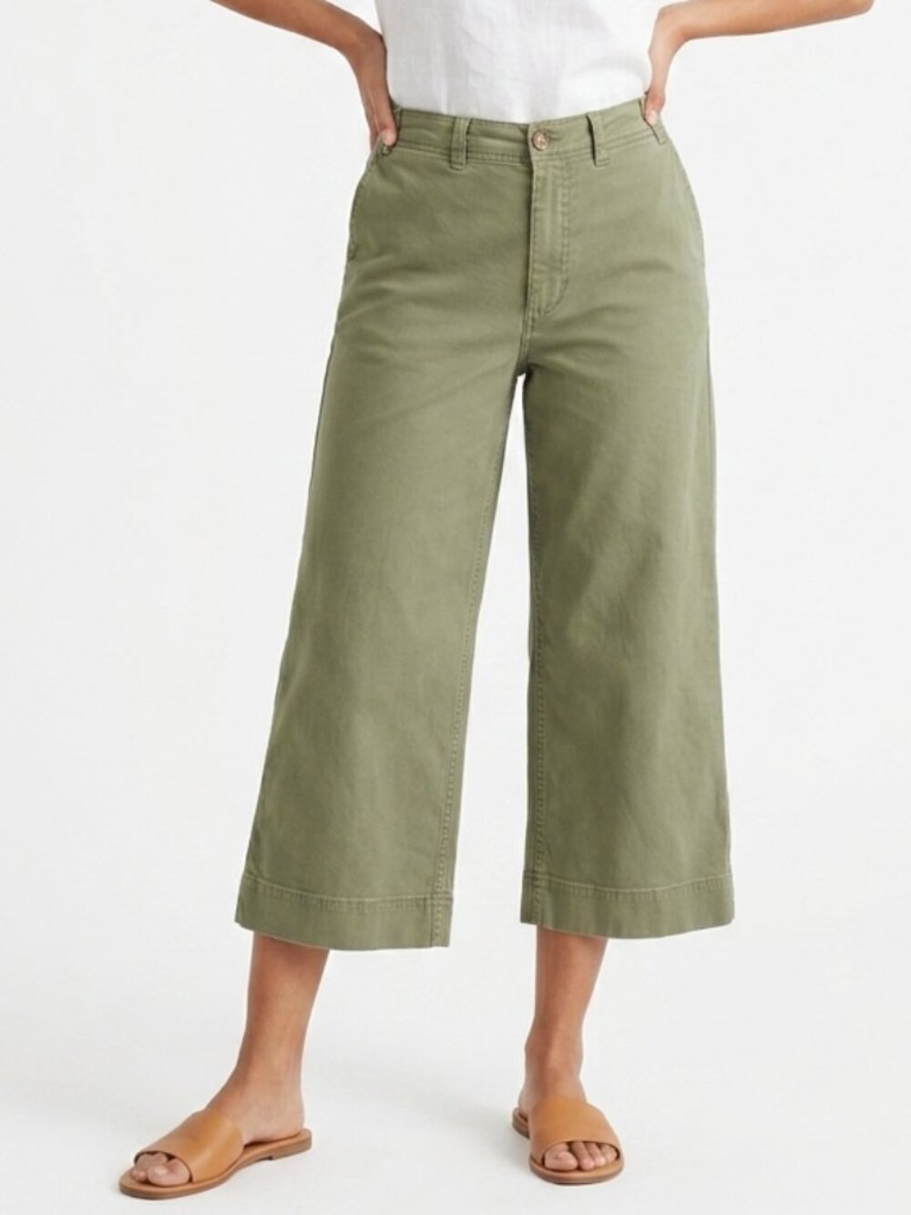 Old Navy High-Rise Culottes in Olive Green